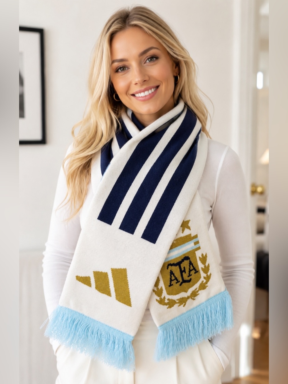 Adidas Argentina World Cup Scarf
2026 AFA Light Blue, White & Gold • Unisex